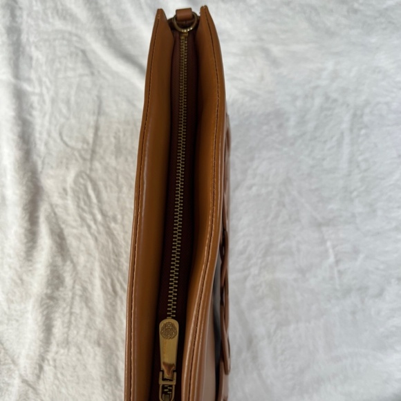 Vince Camuto Large Leather Clutch in Toffee Color - Picture 5 of 16